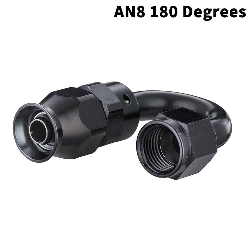 0-180 Degree An4 An6 An8 An10 Car Hose End Fitting Hose Adapter For Swivel Oil Fuel Line Aluminium Alloy