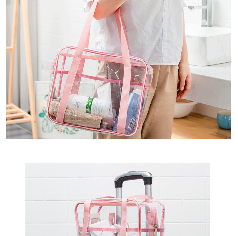 Fresh Clear Makeup Bag - Waterproof, Handheld, Single Shoulder, Toiletry Bag - Customizable