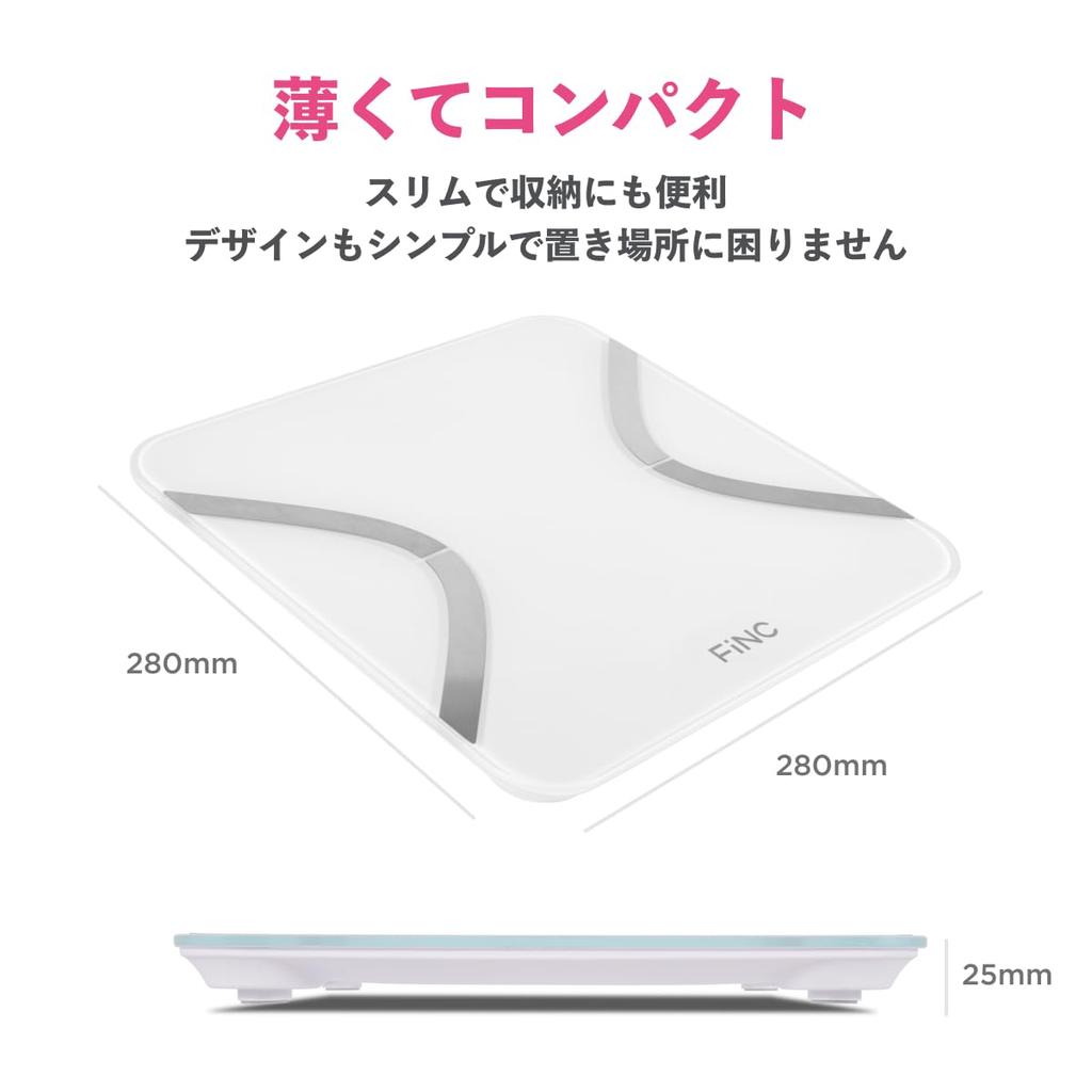 FiNC Original Body Composition Scale Scale Measures 11 SmartScale iPhone Android Compatible Health Meter Karada Scan Made in Japan App Compatible