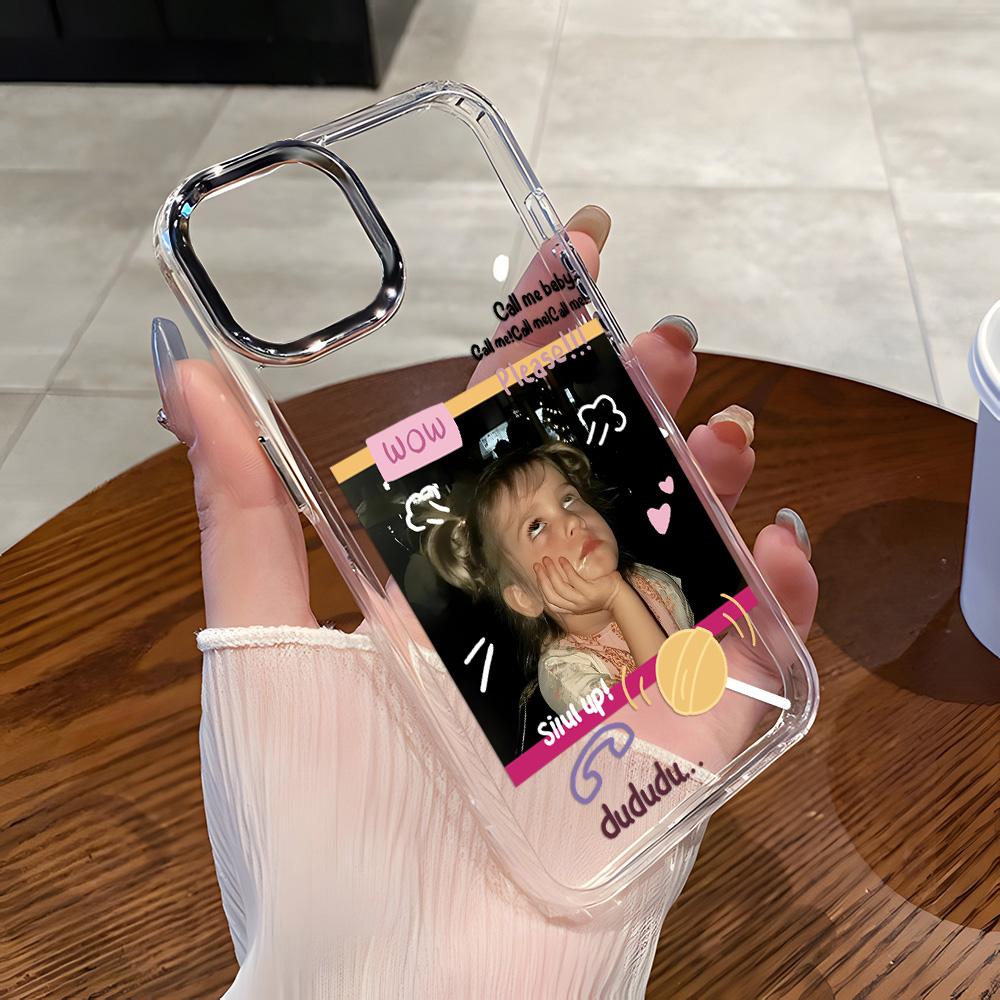 Capa de telefone transparente para iPhone 11 12 13 iPhone 13 14 15 Pro 15 16 Pro Max Samsung A15 A16 A25 A26 A55 A56 S25 S24 S22 S23 Ultra S25 Edge