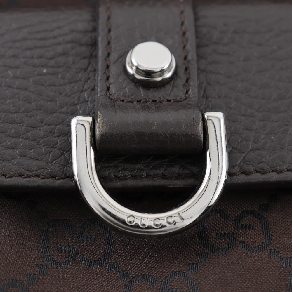 Gucci Abbey Line Tote Bag 268639 Outlet GG Brown Nylon Canvas Women Used