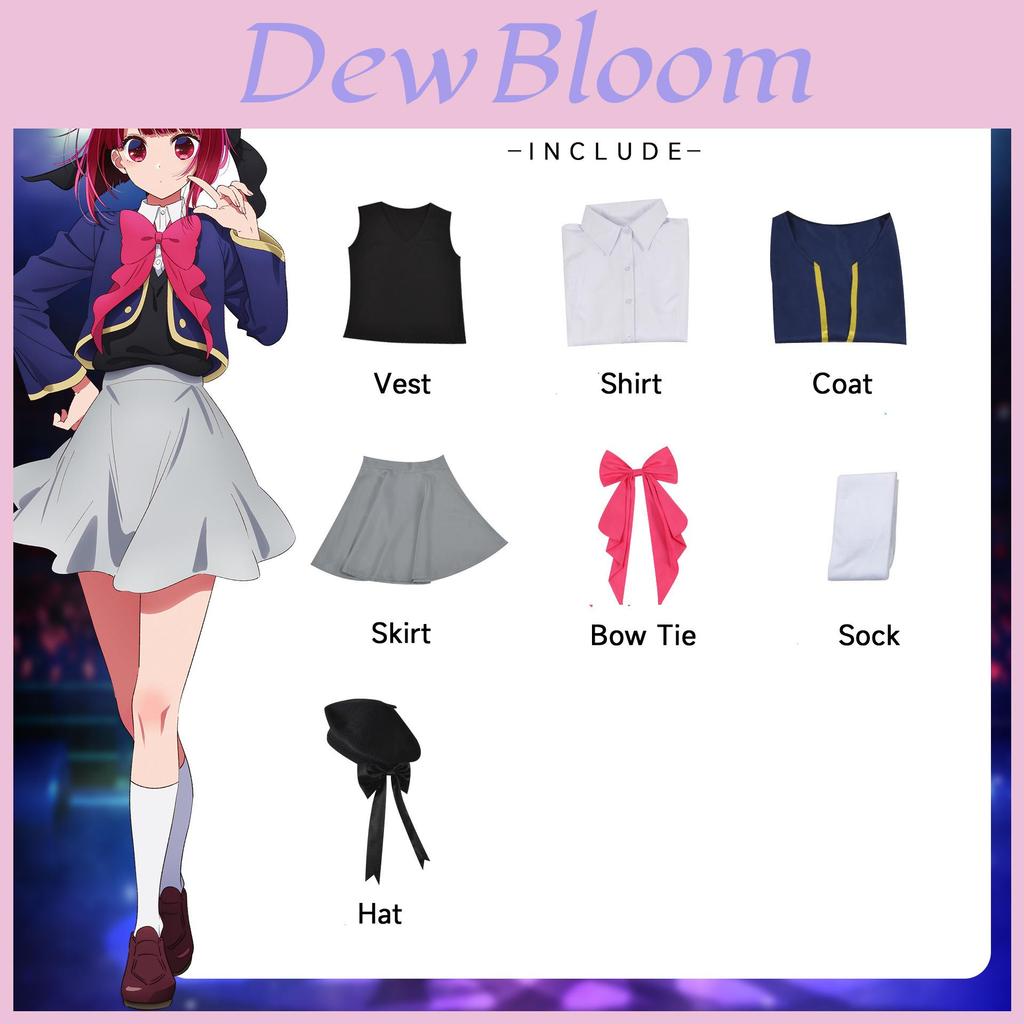 High-quality Polyester Cosplay Costume For Kids Star Hoshino Love Aqua Ruby And More