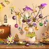 DecorbyHannah 40ct Mardi Gras Ornaments Decorations, Purple Green Gold Ornaments Set with Carnival Masks and Mardi Gras Beads, Shatterproof Ornaments