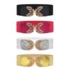 Waist Defining Elastic Wide Belts Metal Buckle Stretch Waistband Women Elastic Band Ladies Female