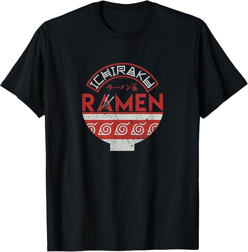 Shippuden Ichiraku Ramen Bowl Logo Anime T-Shirt Unisex T-Shirt XL
