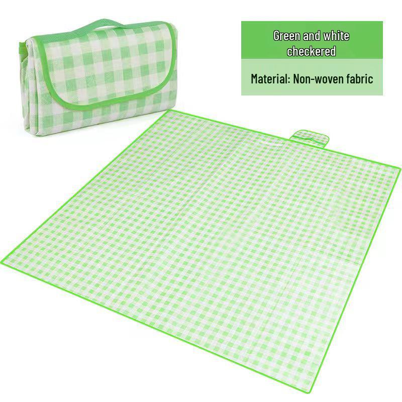 Portable Waterproof Outdoor Picnic Mat - Thick, Moisture-Proof, Non-Woven Fabric Lawn Cushion