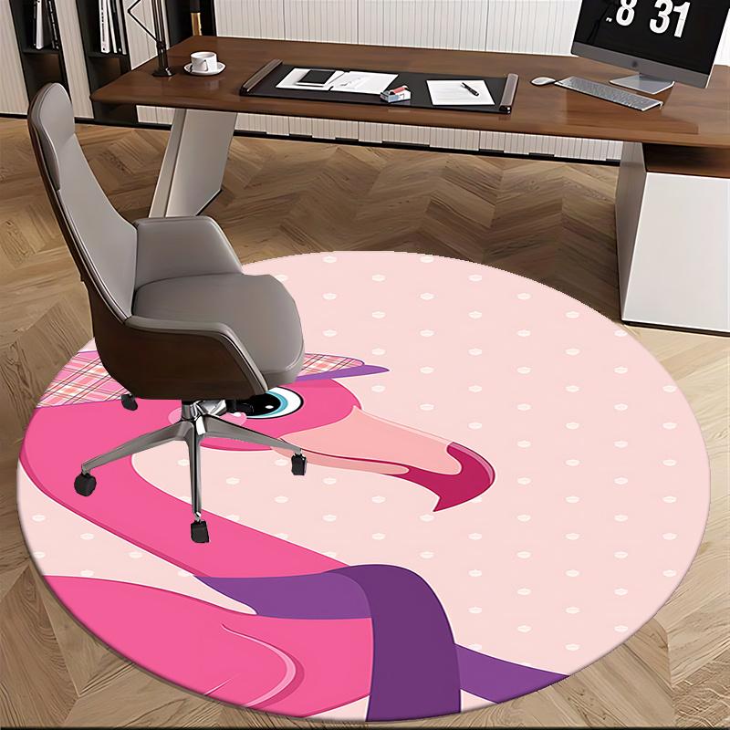Flamingo Chair Mat   Round Carpet for Home Decor, Office Use, Living Room, Bedroom, Gift Idea0118b