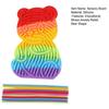 Cartoon Bear Sensory Activity Board Stress Relief Double Sided Sensory Board with Silicone Strings Boys Girls Silent Fidget Toy Travel Essentials