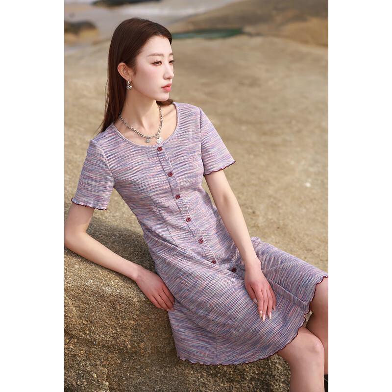 

Sancai Plus Size Round Neck Knitted Midi Dress 3XL