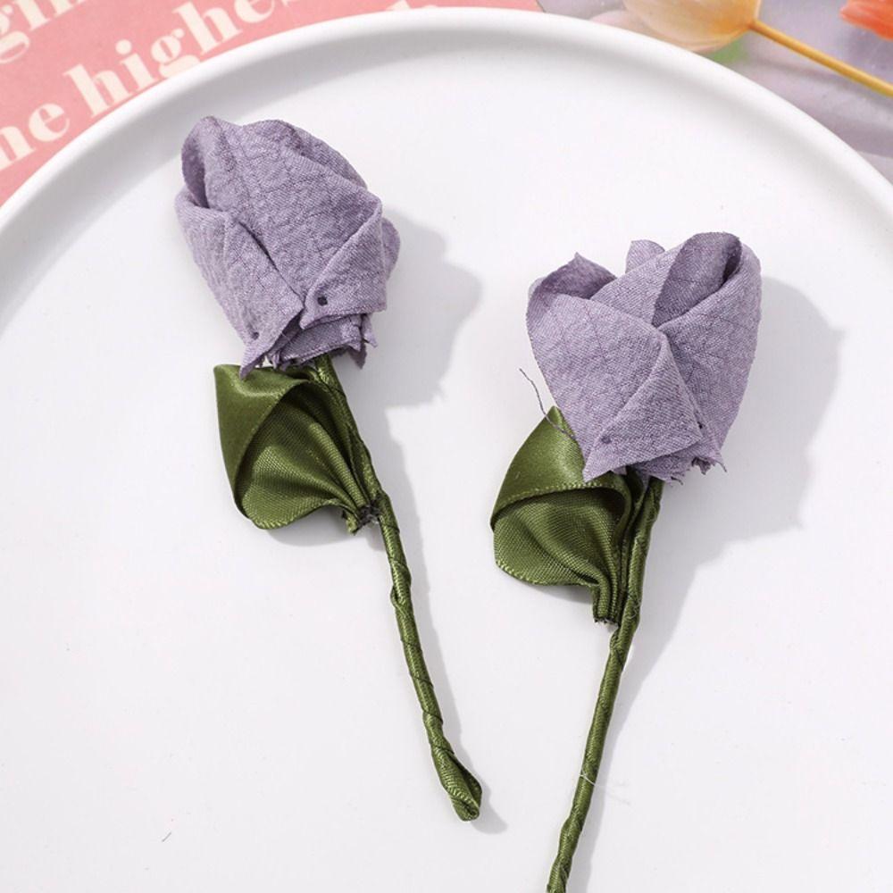 5PCS Handmade Clothing Patch 3D Clothes Appliques Multi Purpose Fabric Tulip  Clothes Decoration