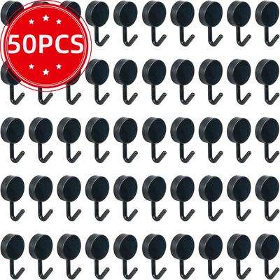 50 Stück Selbstklebehaken für die Wand Stark Ohne Bohren Kleiderbeutel Badezimmertür Küchenhandtuchhalter Haken Aufbewahrungszubehör für Zuhause