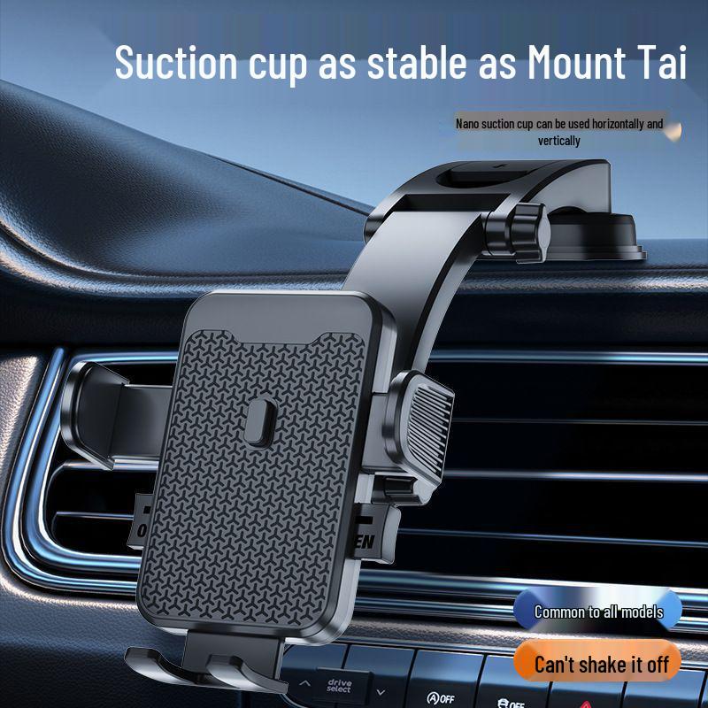 Car Phone Holder Suction Cup, Retractable Rotating Center Console Mount, Car Navigation Support