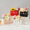 [JN] Valentine Flower Box With Handle Fashion Rectangular Gift Bag Handheld Flower Basket