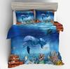 3D Digital Printing Underwater World Dolphin Series Quilt Set Three-Piece Set