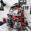 Spot Graffiti Streetwear Lightweight Backpack for Students & Casual Use