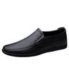 Large size casual leather shoes men's one-pedal lazy shoes flat shoes four-season single shoes cowhide men's shoes