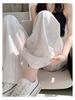 Women's Summer Ice Silk Ink Painting Wide-Leg High-Waisted Floor-Length Pants