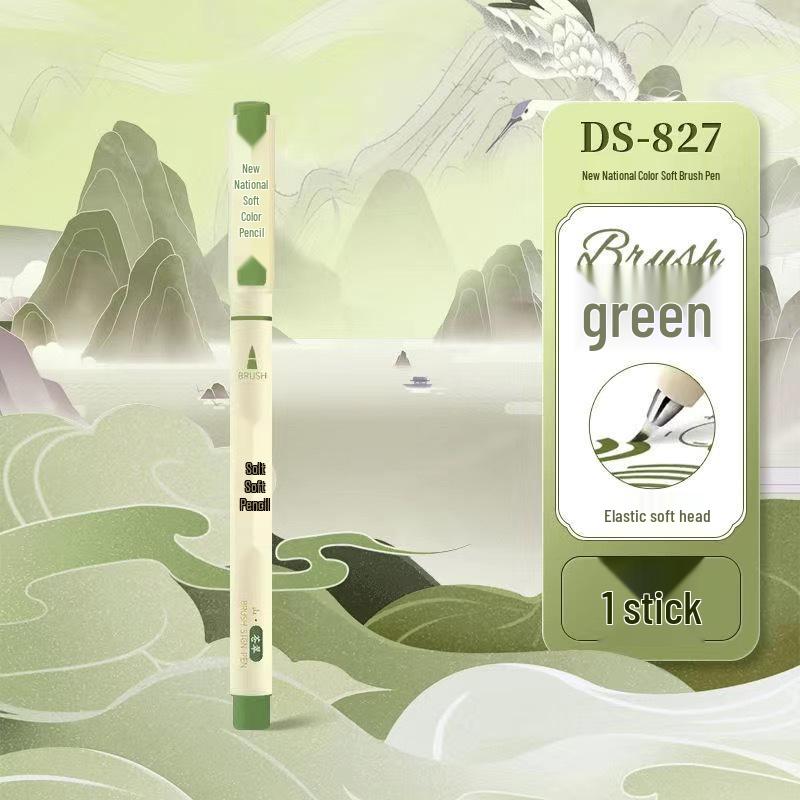 DianShi Soft Tip Brush Pen - Ideal for Students, Journals, Watercolor, Calligraphy & Art (DS-827)