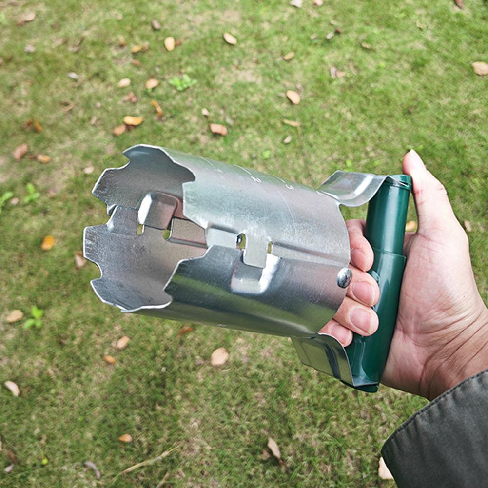 Stainless Steel Seeder Garden Flower Planting Planter Seedling Transplanter Excavator Horticultural Planting Hole Drilling Tools