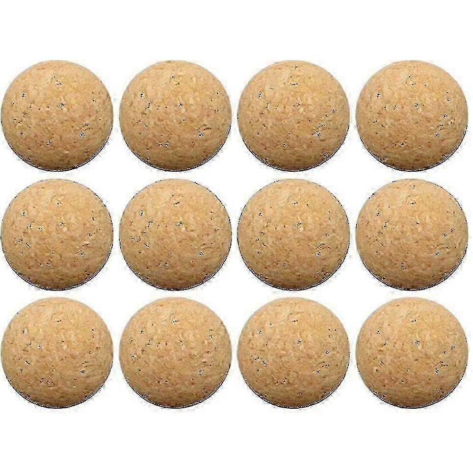 Palline in Sughero di Ricambio per Calcetto, 12 Pezzi 36mm, Gioco Silenzioso