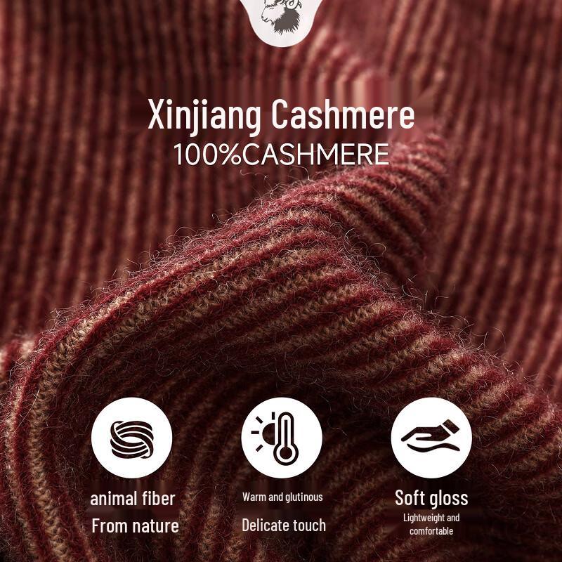 Zhaojun Women's Thick 100% Cashmere Polo Collar Cardigan