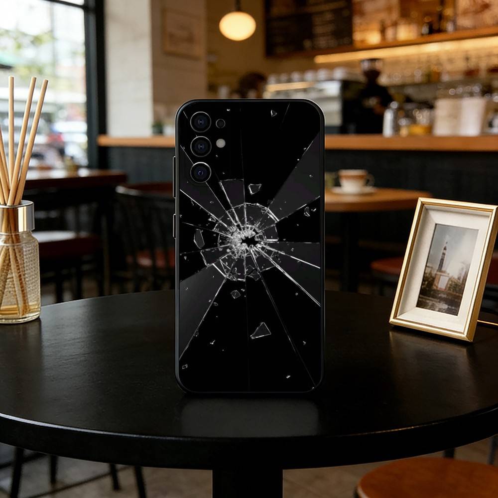 Brokenness Phone Case Black Silicone Soft For Samsung S25,S24,S21,S22,S23,S30,Ultra,S20,Plus,Fe,Lite
