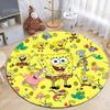 Multiple Sizes SpongeBob SquarePants Print Round Rugs for Living Room Bedroom Floor Mats Kids Room Household Carpet Home Decor