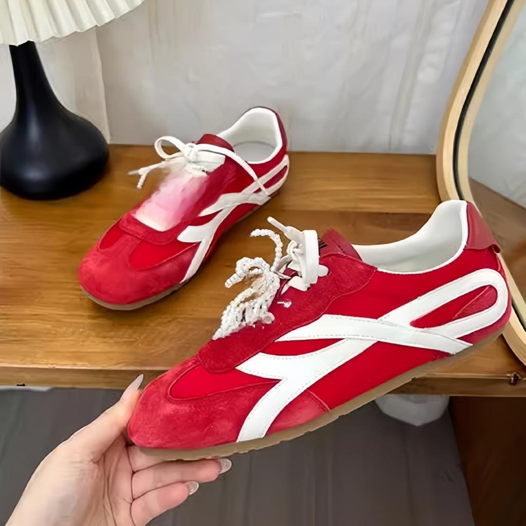 Retro American German Training Shoes Women's Spring 2025 New Fashion Versatile Comfortable Sports Leisure Niche Feeling Board Shoes