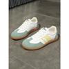 Dames Retro Kleurblok Platte Casual Sportschoenen, Trainingsstijl Schoenen, Verkrijgbaar In Grote Maten.