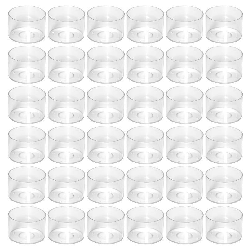 

50/100pcs Hollow Transparent Plastic Candle Container 2.5*3.8cm Mold Round Candle Cup Candles Molds DIY Candle Making Supplies