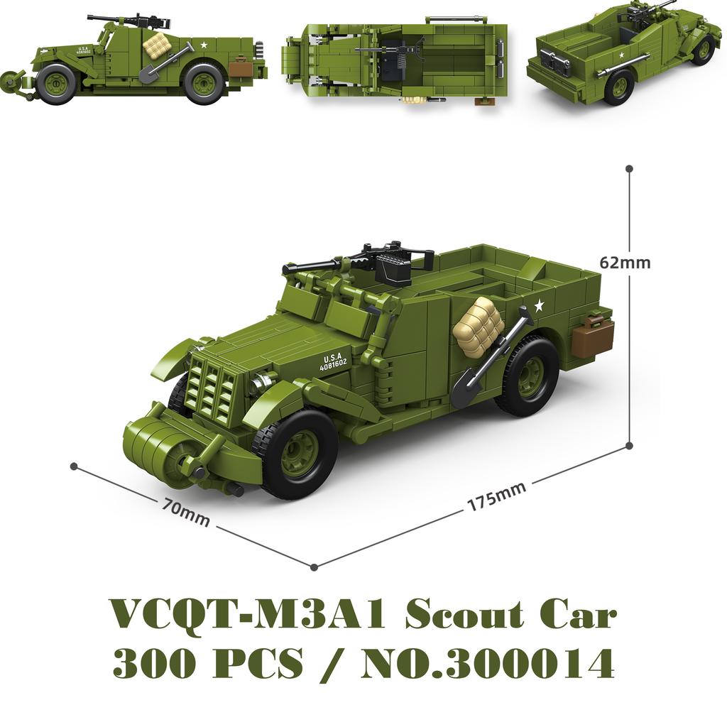 Military Tanks Stuart SdKfz251 PanzerVI Sherman US Army Quan Guan WW2 Soldier Figure Model Building Block Brick Kid Children Toy