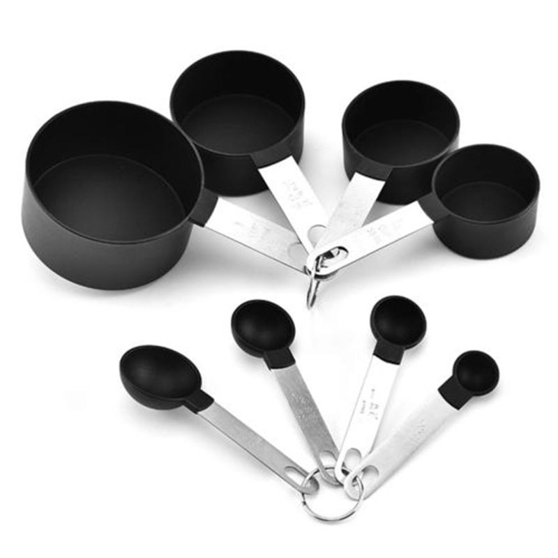 Buy 8pcs/set Stainless Steel Measuring Cups & Spoons Kitchen Baking ...