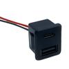 Подвійний шар гніздо USB Type-C гніздо USB для зарядки лампи гніздо живлення 2P з кабельним з'єднувачем