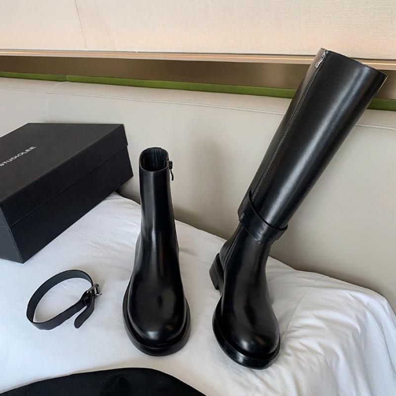 

Two-wear version removable knight boots thick heel thick sole tall boots women s autumn 40 чорний