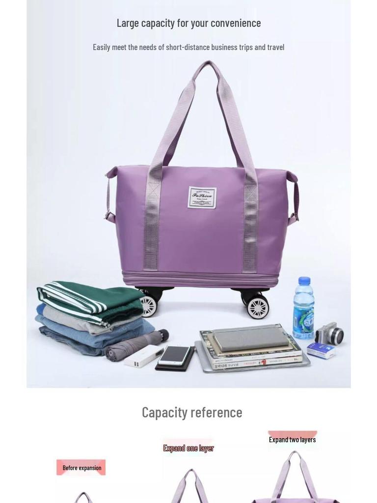 Dreilagige Duffle-Tasche für Wehen und Geburt mit Rädern - Handliche Reisetasche mit großem Fassungsvermögen für Frauen