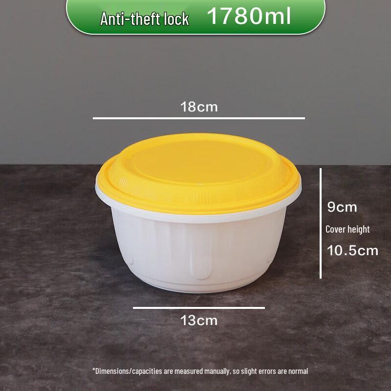 Disposable Round Meal Box with Anti-theft Lock