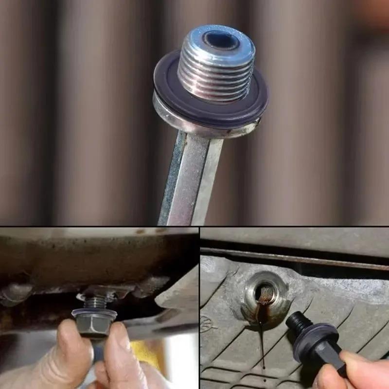 Universal Car Engine Oil Pan Oil Drain Screw Rubber Gasket M12 M14 Oil Drain Plug Sealing Rubber Ring Auto Accessories
