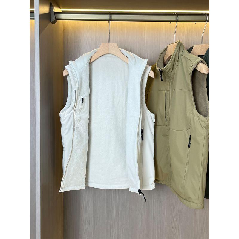 Original Foreign Trade Surplus Autumn and Winter Reversible Men's Thickened Windproof Fleece Warm Vest Jacket