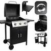 Garden Gas Grill Velio Enameled Grate Large Black Thermometer