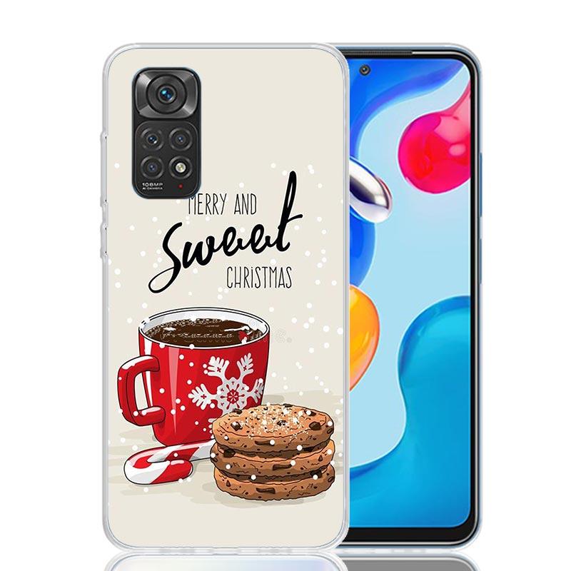 

Winter Coffee Christmas Phone Case For Xiaomi Redmi Note 13 14 15 Pro Plus 12S 12 14S 11S 11E 10 10S 11 11T 5G 4G Cover Coque Re Note 13 Pro Plus