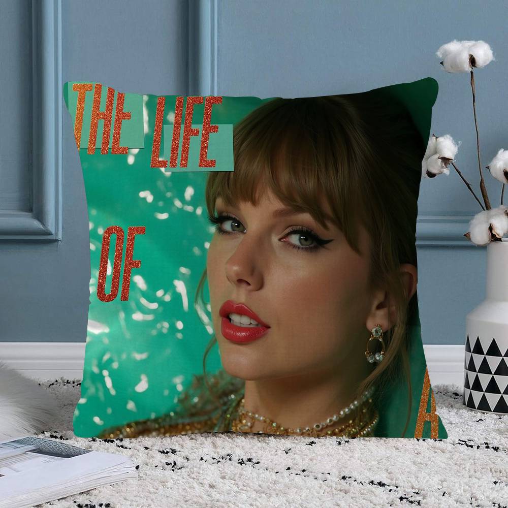 Pop Singer Taylor swift Painting Calligraphy Personalized Pillow Dust Cover Bedroom Kids Party Decoration Pillowcase Gift