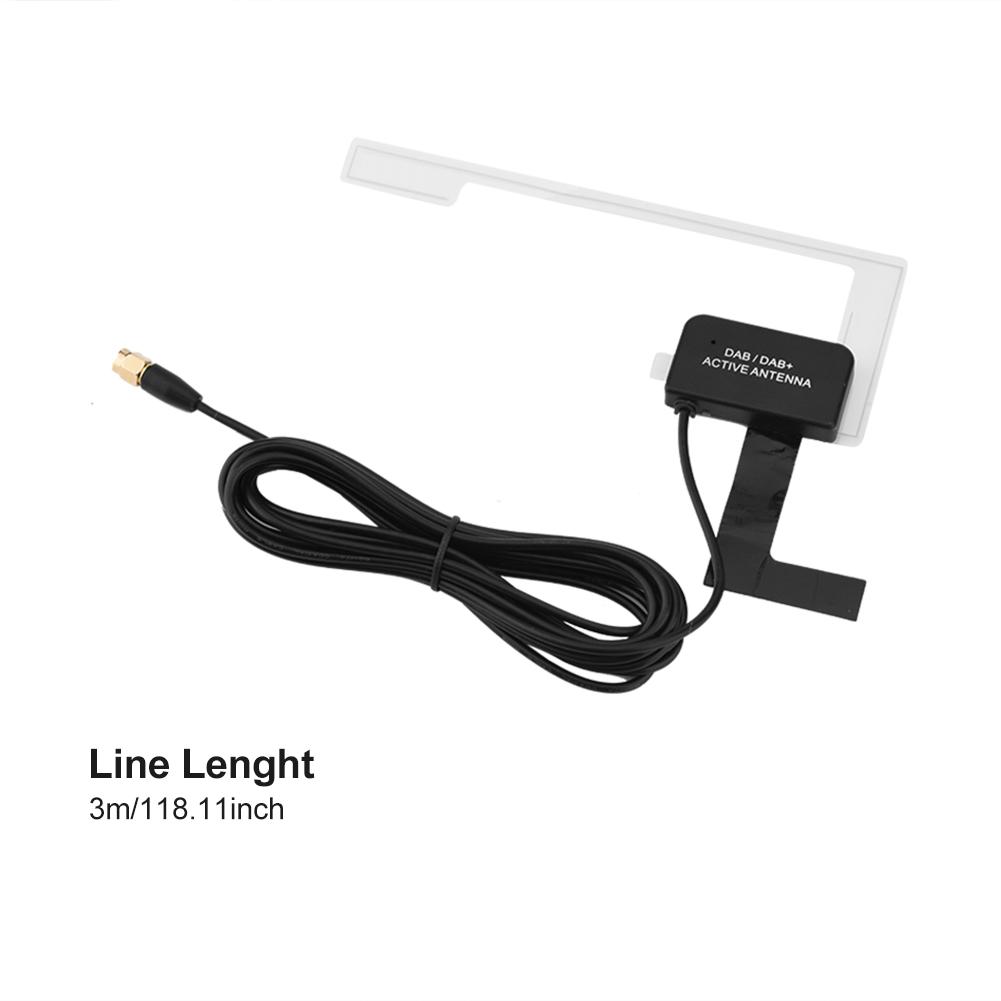 DAB Digital Car Radio Aerial Antenna Glass Mount SMA Male Plug