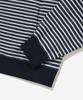 COVERNAT Small Logo Stripe Crop Zip-Up Hoodie Dark Navy