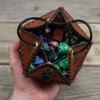 Game Storage Pouch Maze Themed Leather Drawstring Pouch Board Game Leather D20 Dice Bag Coin Purse