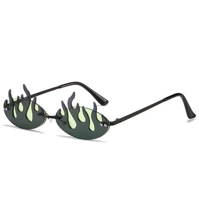 Hip Hop Flame Sunglasses Isn'T Double Lens Glasses, Funny Contrasting Sunglasses Women