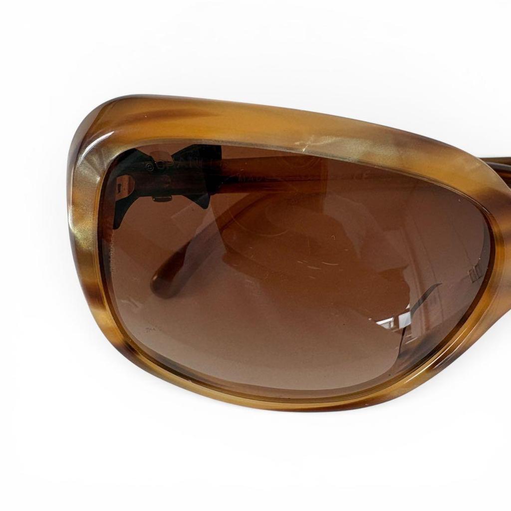 Used CHANEL Sunglasses Coco Mark Ribbon 5170-A Tortoiseshell