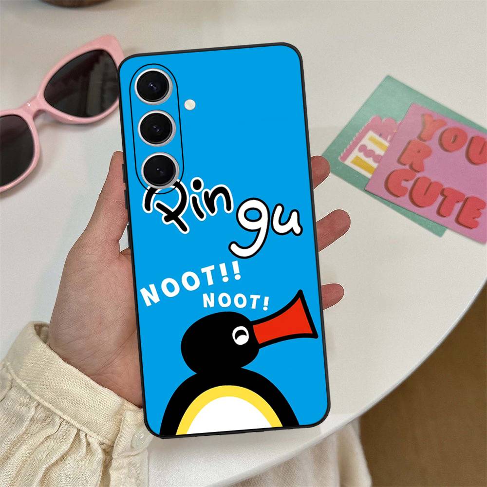Funny Cartoon P-Pingu Phone Case For Samsung S 24 Fe 25 Ultra Plus 20 Lite 21 30 22 23 24 22 Ultra 5G Fundas