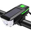 3 Modes Solar Bicycle Light Power Display Bike Front Lamp Mountain Road Bike Front Lamp  Work