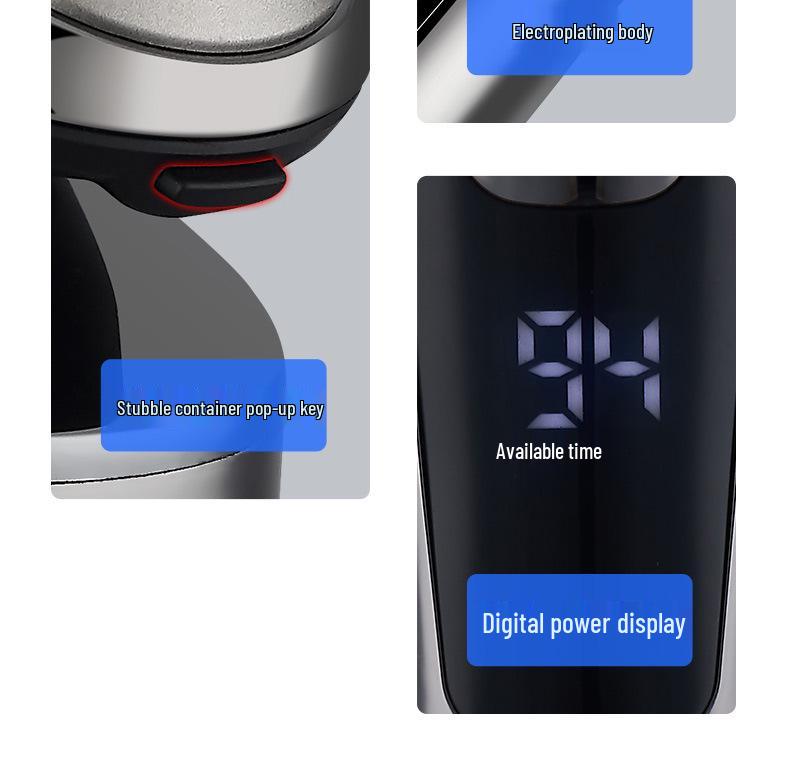 4D Floating Intelligent Electric Shaver: Multifunctional, Waterproof & Rechargeable
