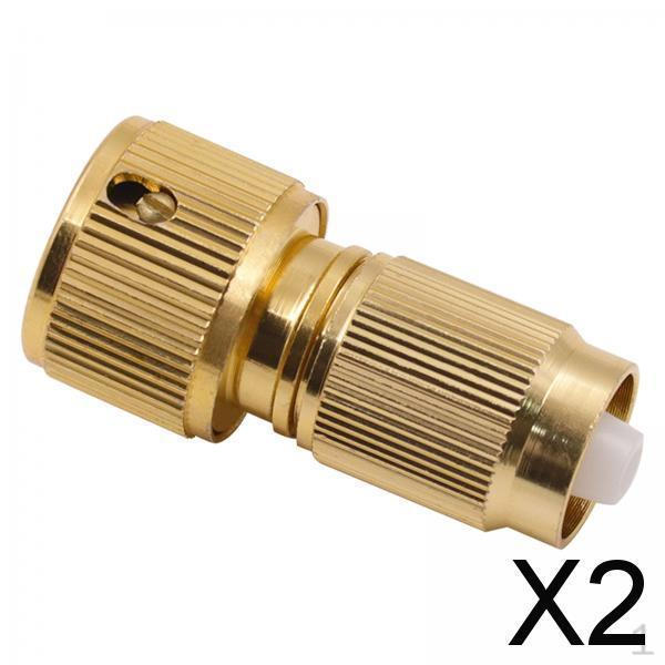 

2x Garden Hose Connect Aluminum End Mender Retractable for Outdoor